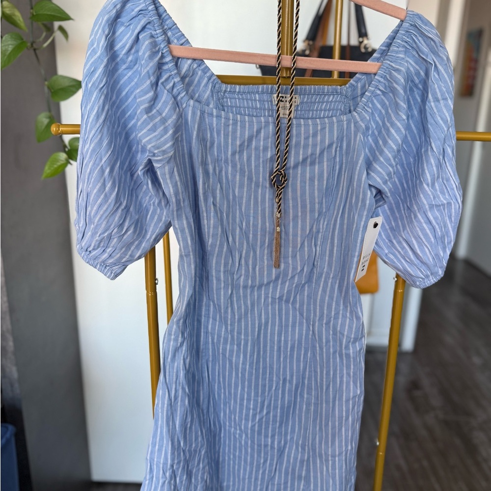 NWT Billabong Blue Striped Women's Dress SZ SP - Picture 3 of 7